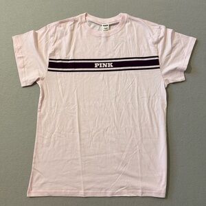 Oversized PINK T-Shirt with Stripe Detail